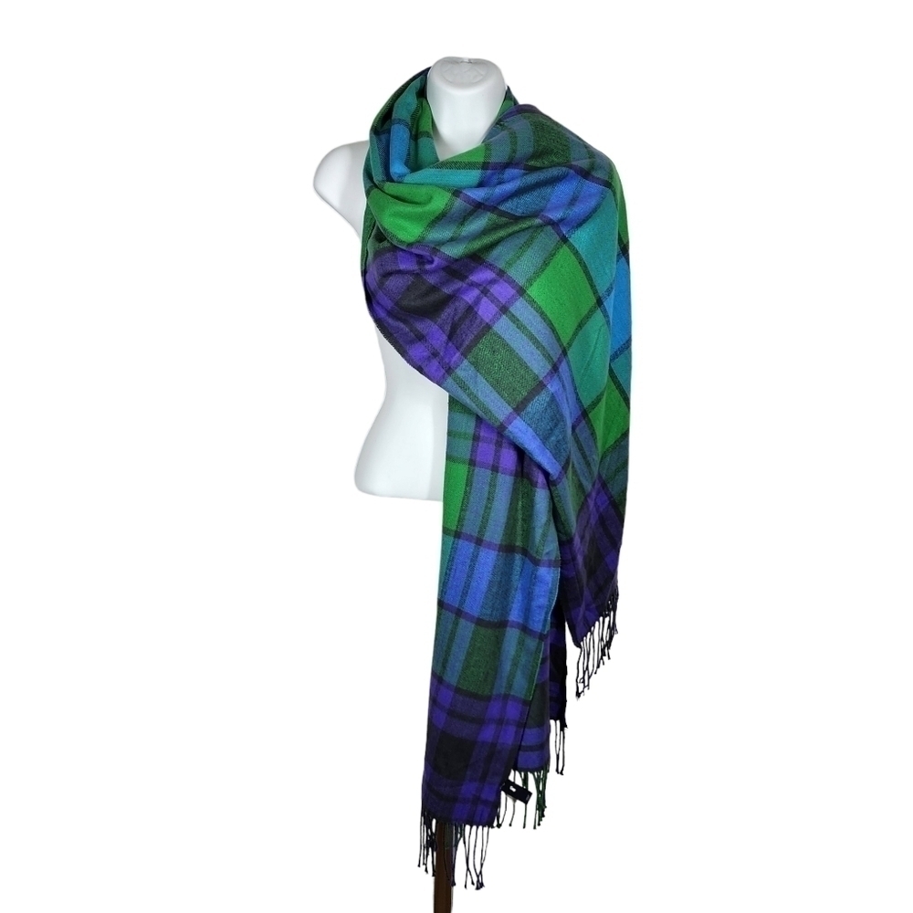 GAP COLORFUL FRINGED LONG SCARF